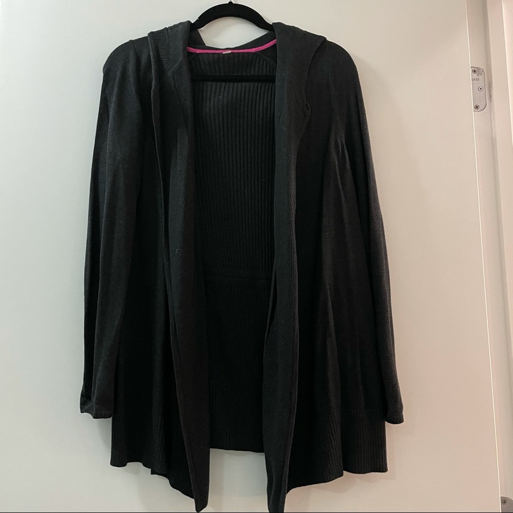 Lululemon Gray Knit Long Cardigan